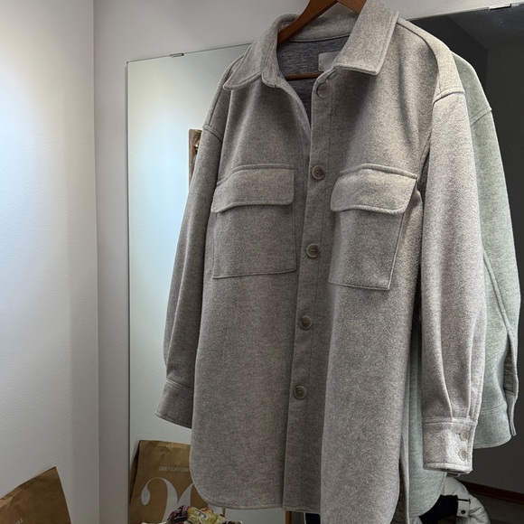 H&M Jackets & Blazers - H&M Light Gray Utility Jacket
